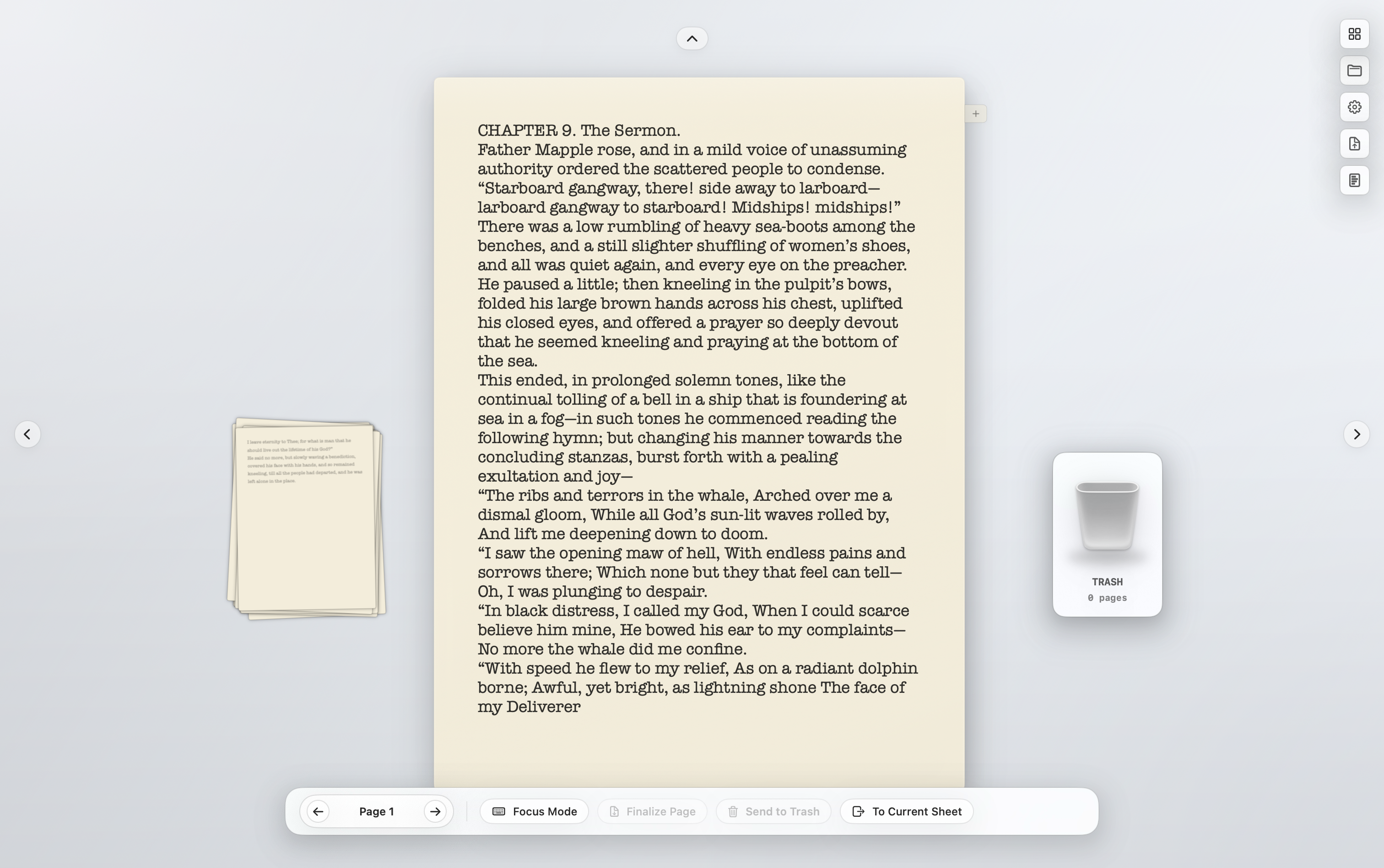 Main Desk — paper on a wooden desk surface