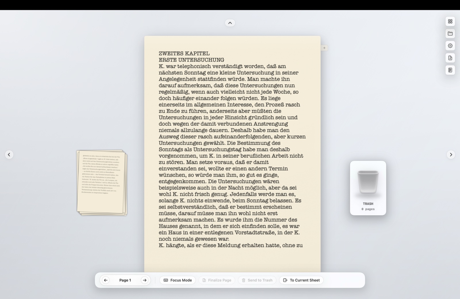 Main Desk — paper on a wooden desk surface